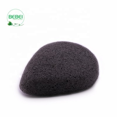 French red clay water drop shape freeze-drying konjac sponge for washing face