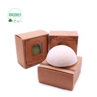 Konjac sponge with customized Kraft paper box and logo printed