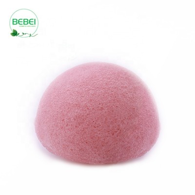 Wholesale customized sakura half-ball shape freeze-drying konjac sponge which is 100% natural