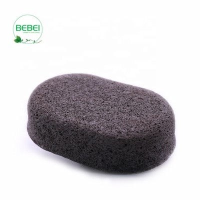 Bath and face deep cleansing sponge bamboo charcoal natural round konjak sponge set